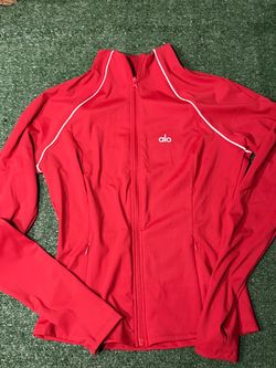 Alo Yoga Full-Zip Athletic Jacket Red