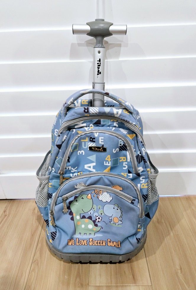 Tilami Rolling Backpack 16" School College Travel
Carry-on Backpack Boys Girls