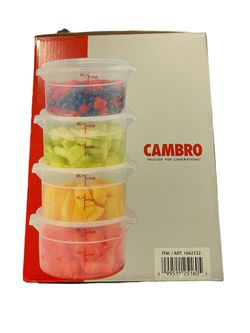 Cambro 2 Quart Translucent Round Clear Storage Containers With Lids. Set of  4. for Sale in Deerfield Beach, FL - OfferUp