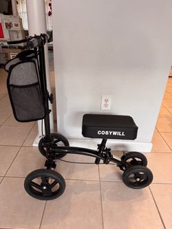 COSYWILL Steerable Knee Scooter,Economy Knee Walker, All Terrain Foldable Medical Scooter for Foot Injuries Crutches. Like new .