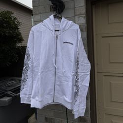 Chrome Hearts White Zip Up