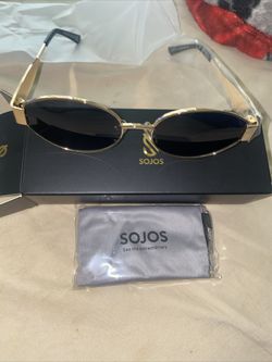 Sojos Retro Oval Sunglasses For Women / Men UV400 Protection SJ1217C