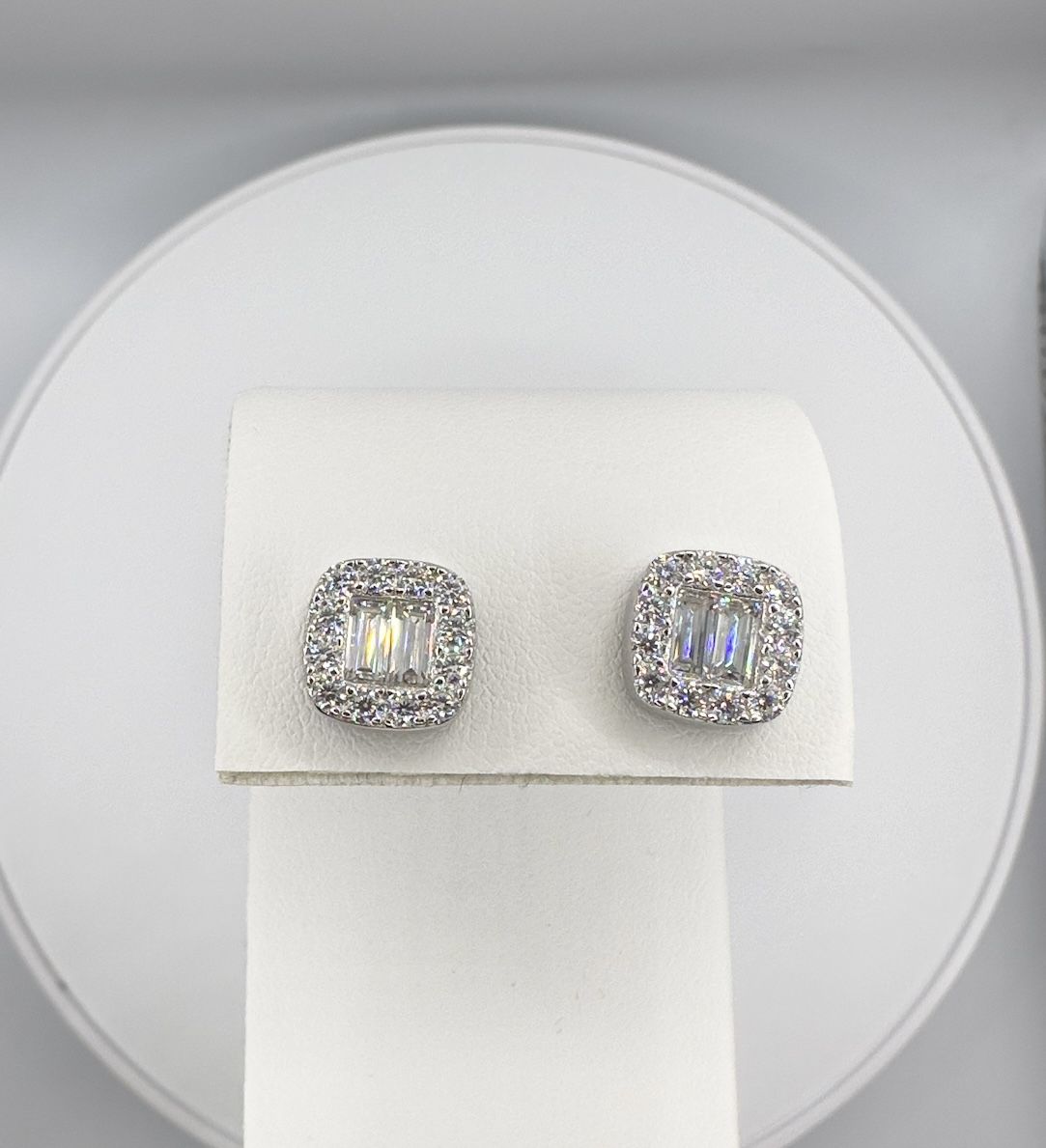 Sterling Silver Moissanite Earrings