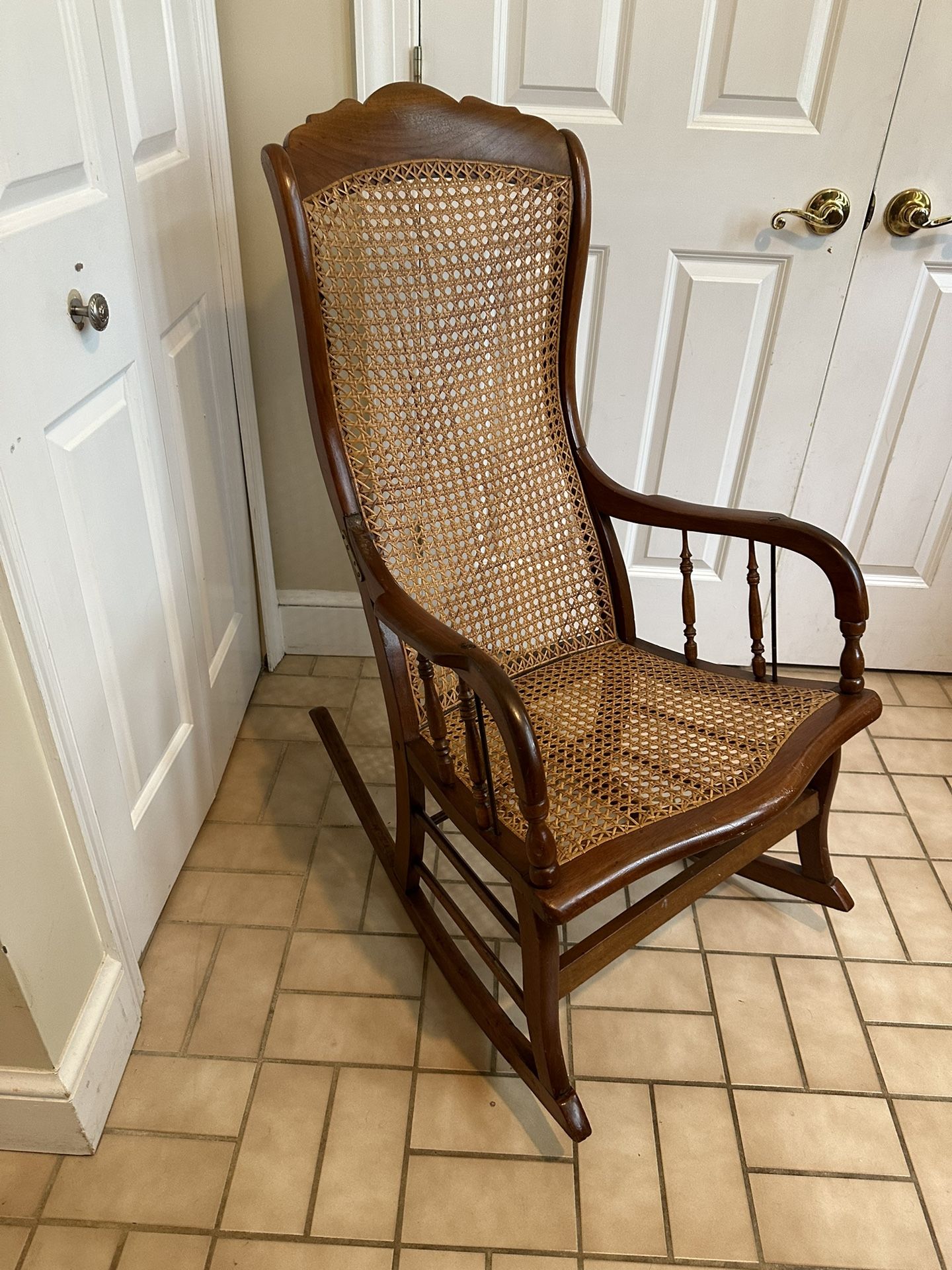 Vintage Cane Rocking Chair