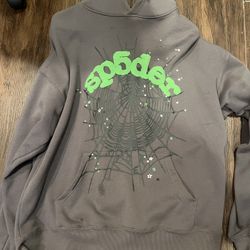 Sp5der Wait Web Hoodie 'Slate Grey'