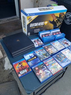 2 Guitar hero Live with 500 songs. 2 Sealed Controls. 2020 1TB PS4 Playstation 4 Pro & 11 Great Games all for $600! Or Trade up challenge