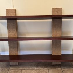 Wooden shelves
