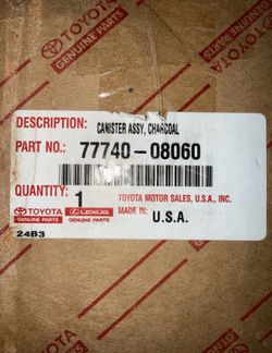 2010 Toyota sienna parts, charcoal canister, filter, left, and right control arm parts