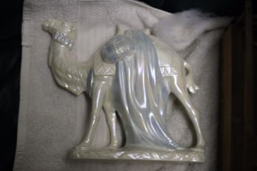 20 piece glass nativity scene for sale $110