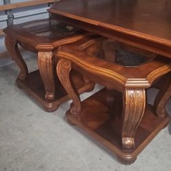 SOLID WOOD END TABLES MUST GO ASAP