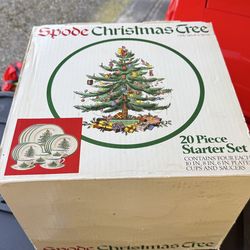 Spode plate cup Christmas set