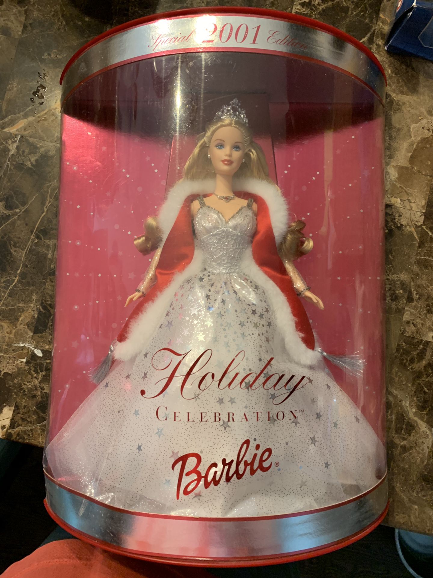 2001 holiday Barbie collectible inbox