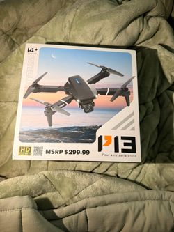 P13 Foldable Quadcopter Drone with Camera RTR, Black, 165-426ft Range