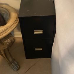 Black filing cabinet