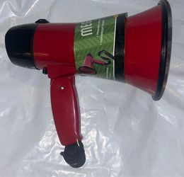 NEW - Samsonico USA LOUD Megahone, Red, Microphone, and Siren Modes