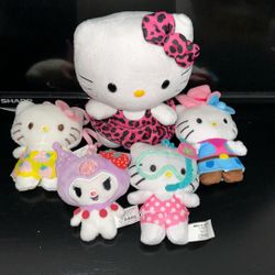 Hello Kitty Keychains And Plushy 