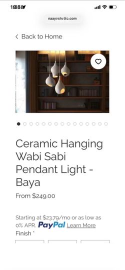 Ceramic Hanging Wabi Sabi Pendant Light - Nest