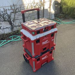 Milwaukee Pack out Storage, Cooler, First Aid Kit System
