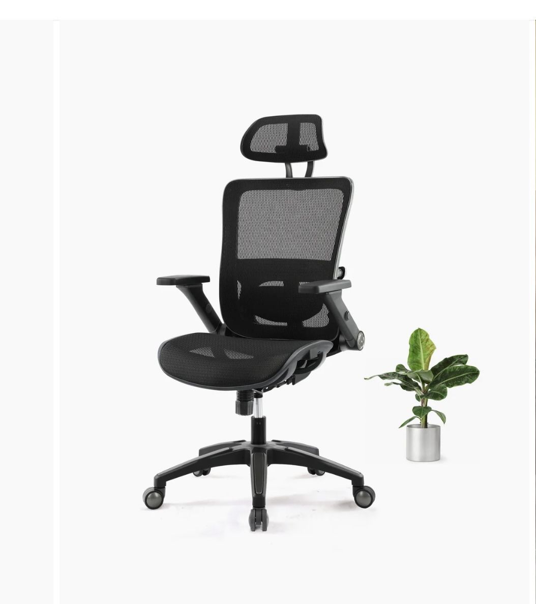 Rimiking 3D Adjustable Armrests Desk High Back Technical Task Home Office Mesh Ergonomic Computer Chair,