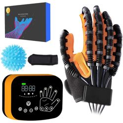 New Version of Rehabilitation Robot Gloves, Hand Dysfunction Patient Training Device Stroke Hemiplegia, Finger Exerciser Hand Strengthener Finger Orth
