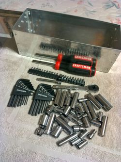 Brand new Craftsman tools and metal box