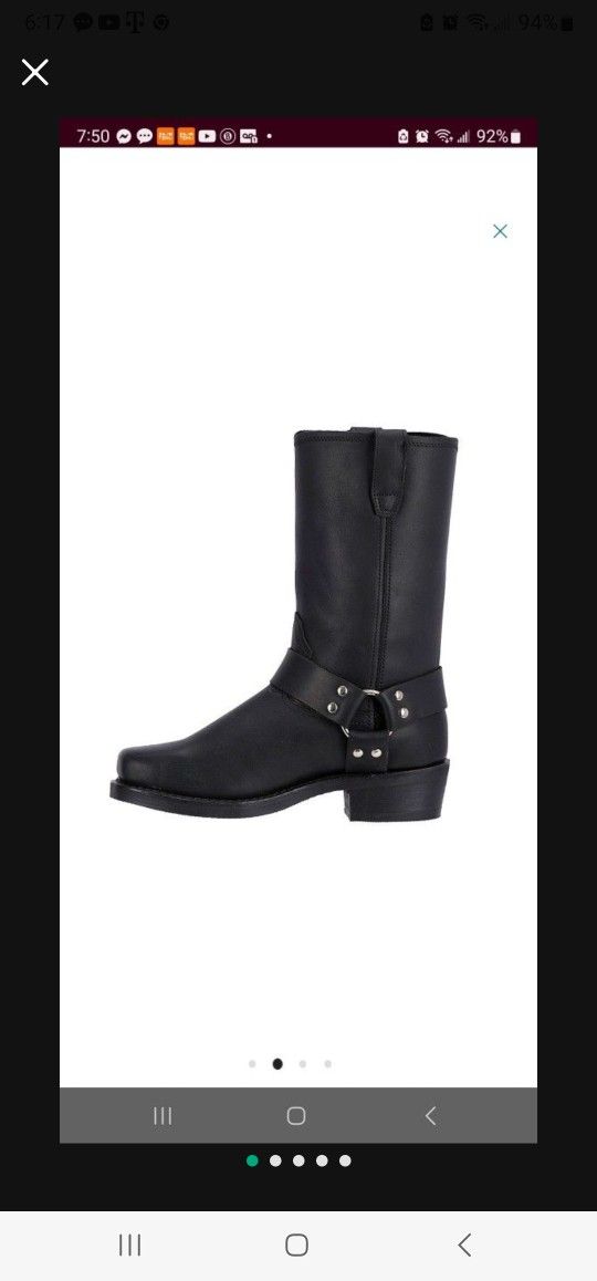 Men Leather Boots Size 13 New Sells For 169