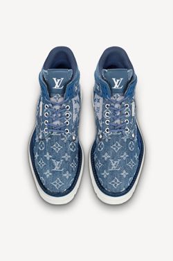 Louis Vuitton - Authenticated Oberkampf Boots - Cloth Blue for Men, Never Worn