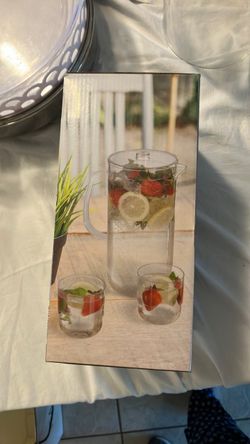 Plastic Pitcher and Glasses Set