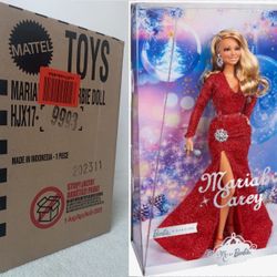 11” Barbie X Mariah Carey Holiday Celebration Doll Red Dress Signature Carry New Sealed Box Includes Certificate Of Authenticity 