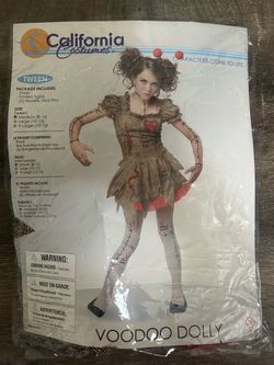 Voodoo Dolly Tween Costume - Medium (8/10)