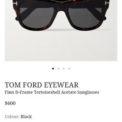 Tom Ford Tortoise Shell D Frame Sunglasses