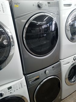 Whirlpool gray stackable front load washer and dryer set - Free delivery