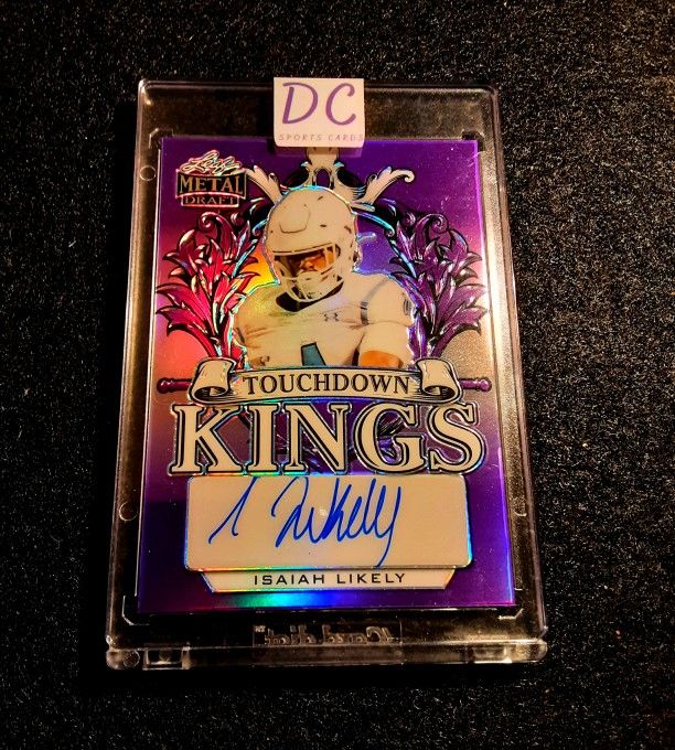 Isaiah Likely Leaf Metal Ravens Purple Draft Autographed /25 Rookie!! BALTIMORE RAVENS NFL
