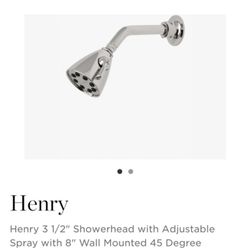 Waterworks - Henry 3-1/ - 3 Different Shower Heads You Pick- Ultra high end shower head 