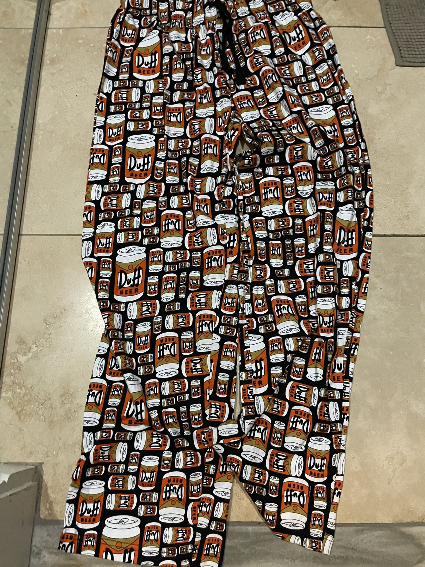Simpsons Duff Pajama Pants -Medium