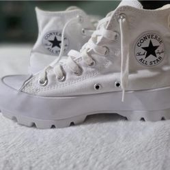 Converse Chuck Taylor All Star Lugged High Top White Canvas Women's Sneakers