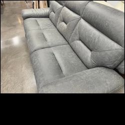 Lawton Fabric Power Reclining Sofa with Power Headrests