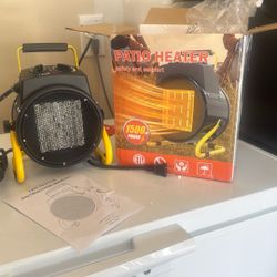 Outdoor Heaters for Patio, 1500W Electric Garage Heater with Overheat Protection, 3S Fast Heating, 3 Modes, Portable Space Heater for Patio, Garage, G