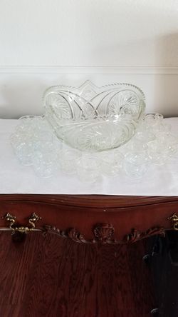 Vintage punch bowl set