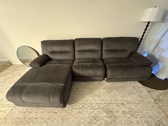 Pacifica Gray 114” Power Reclining - Sofa Set - Modular/3 Piece - Gray