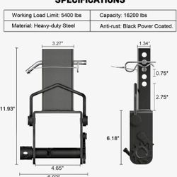 Trailer Stake Pocket Winch Heavy Duty (4 Pack) Stake Pocket Tie Down 16200 LBS Capacity and 5400 LBS Load Limit for Flatbed Trailer • Retails $125.99