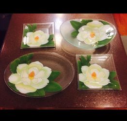 Peggy Karr Handcrafted Art Glass - 4pc Set