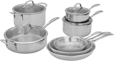 Henckels 11-Piece Stainless Steel Tri-Ply Clad Cookware Set