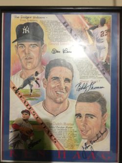Don Larson and others autographs poster