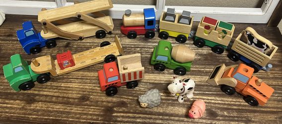 Melissa And Doug Wooden Vehicles, Train And More! 