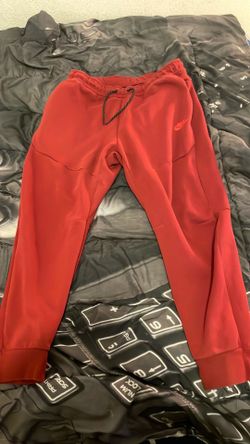 Nike Men’s Maroon Solid Jogger Activewear Pants Regular 2XL Drawstring Waist