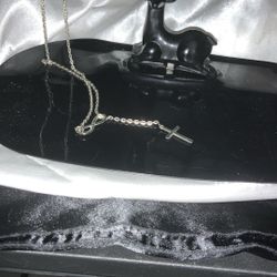  Sterling Silver Infinity Cross Necklace