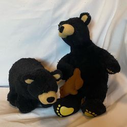 Bearfoots Stuffed Black Bear Plush Big Sky Carvers Animals Collectibles NWOT