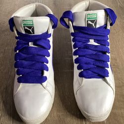Puma High   Mens  Sneakers Shoes Casual   - White 11.5 Excellent Condition