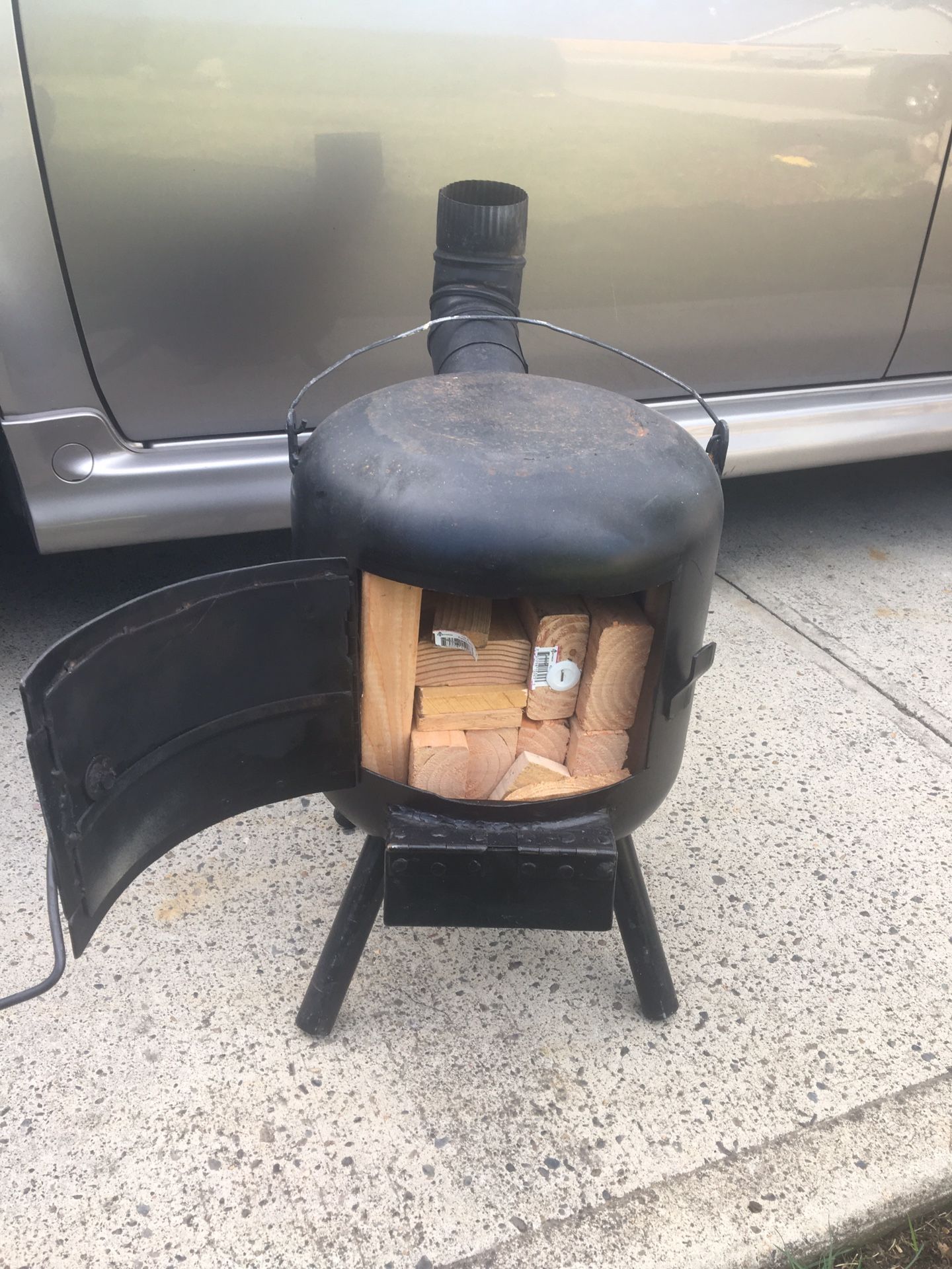 Small Portable Propane Tank Wood Burning Stove